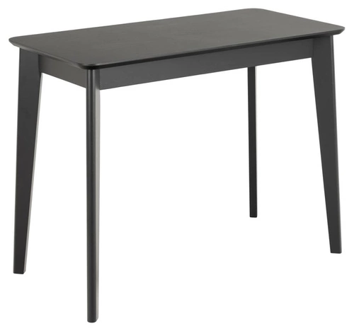 Biurko Roxby czarne nowoczesne z szufladą do pracy i biura, skandynawski styl 100x50 cm