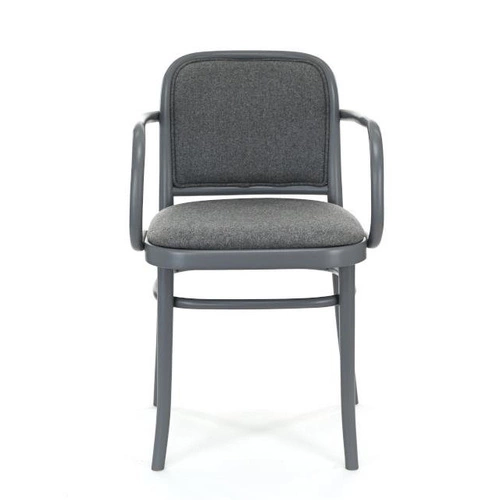 Krzesło tapicerowane Fameg B-811 z podłokietnikami do jadalni skóra naturalna retro personalizowane