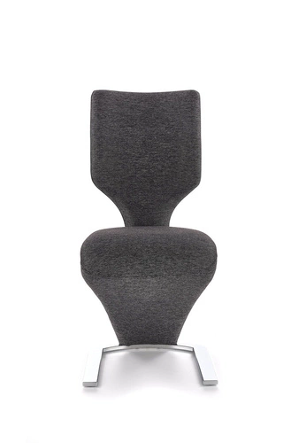 Krzesło do jadalni Missisipi tapicerowane ekoskóra czarne na płozach nowoczesne Intesi