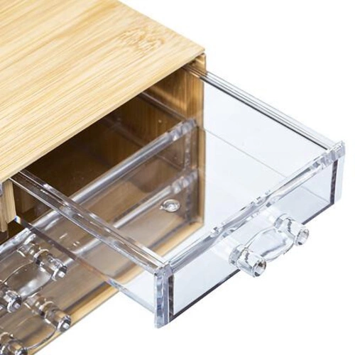Szkatułka bambusowa z transparentnymi