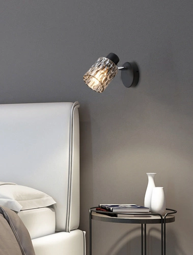 Kinkiet ścienny Bill nowoczesny czarny z dymionym szkłem do salonu i sypialni CANDELLUX