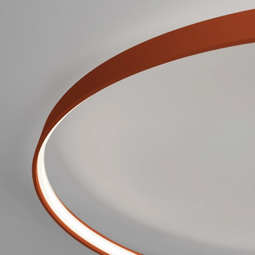 Plafon sufitowy LED RIO 55 nowoczesny okrągły czerwony do salonu, kuchni, sypialni