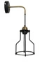 Kinkiet ścienny Marcia industrialny czarny z antycznym brązem do salonu i sypialni 50 cm Light&Living