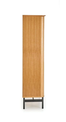 Regał na książki do salonu Zefir loftowy dąb czarny szeroki nowoczesny Intesi 117 cm