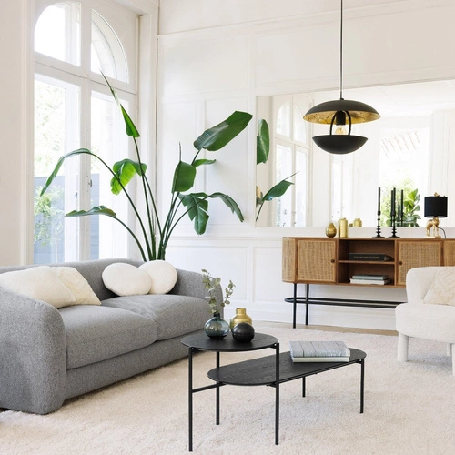 Lampa wisząca Estee czarna metalowa industrialna do salonu i jadalni nad stół Atmosphera