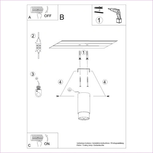 Plafon sufitowy NERO 12,5 czarny chrom nowoczesny metalowy do salonu i przedpokoju