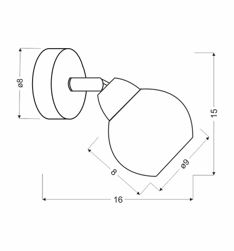 Kinkiet ścienny Fort nowoczesny chrom metalowy z ruchomym kloszem do sypialni i salonu