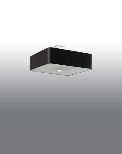Plafon kwadratowy czarny Lokko 45 cm nowoczesny do salonu, sypialni lub kuchni Sollux