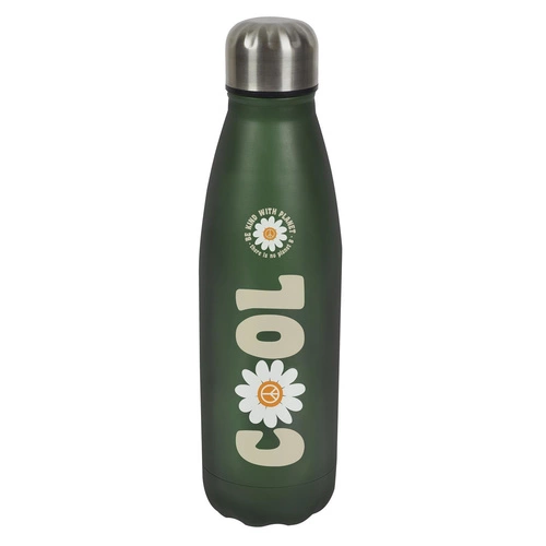 Lunchbox Intesi zielony dwupoziomowy z drewnianym wieczkiem i butelką do pracy lub szkoły