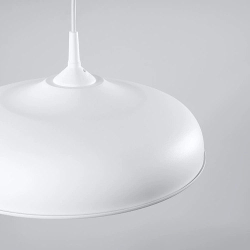 Lampa wisząca GINA biała nowoczesna do salonu i jadalni nad stół 38 cm SOLLUX LIGHTING