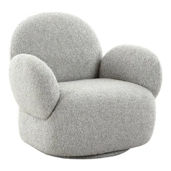 Fotel Messina obrotowy boucle szary