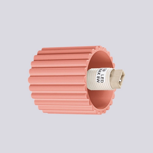 Kinkiet ścienny HALO nowoczesny różowy IP44 do łazienki i sypialni aluminium szkło