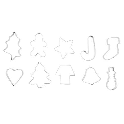 Zestaw Intesi metalowe formy do ciastek świątecznych w pudełku do pieczenia i dekoracji