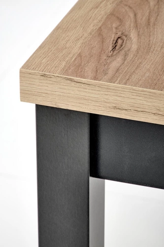 Stół rozkładany do jadalni Tiago 90-125x90 nowoczesny dąb artisan czarne nogi Intesi