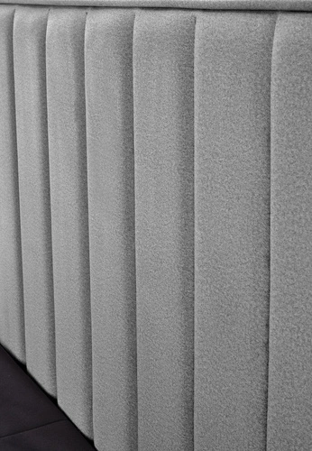 Łóżko tapicerowane Renji 160x200 z pojemnikiem szare welurowe do sypialni nowoczesne