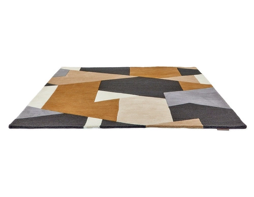 Dywan do salonu wełniany Popova Caramel 170x240cm geometryczny nowoczesny ręcznie tkany