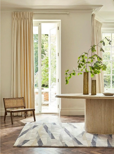 Dywan nowoczesny wełniany Diffinity Oyster 140x200 cm geometryczny do salonu i sypialni