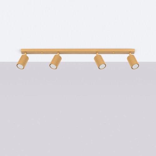 Plafon sufitowy KARBON 4L złoty ruchomy glamour do salonu i sypialni SOLLUX LIGHTING