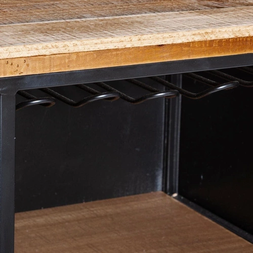 Komoda Cierna czarna industrialna na nóżkach 80 cm do salonu i sypialni Atmosphera