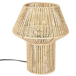 Lampka nocna do sypialni Shade boho Intesi pleciona sznurkowa naturalna skandynawska 33 cm
