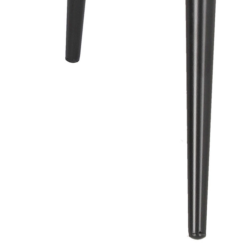 Krzesło tapicerowane welurowe PLAID czarne do jadalni i salonu na metalowych nogach Intesi