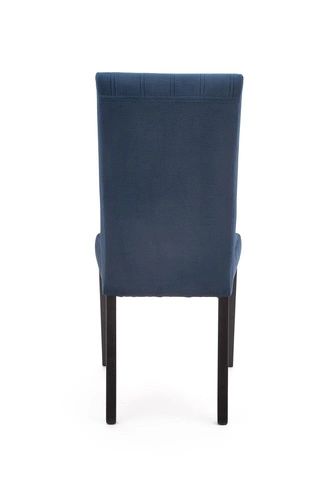 Krzesło tapicerowane Arizona granatowe z drewnianymi nogami do jadalni i salonu Intesi