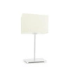 Lampka nocna nowoczesna AMALFI z abażurem ecru do sypialni i salonu LYSNE 40 cm