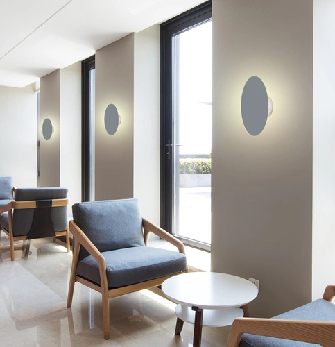 Kinkiet ścienny LED Holar 15 cm szary nowoczesny metalowy do salonu i sypialni Ledea