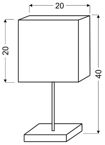 Lampa stołowa Cajman nowoczesna z abażurem brązowym do salonu i sypialni 40 cm