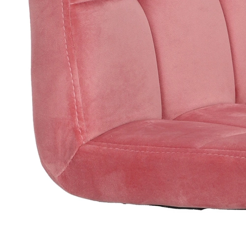 Fotel biurowy ergonomiczny Cosmo Arm różowy velvet z podłokietnikami do nauki i pracy