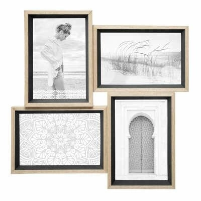 Ramka na zdjęcia 10x15 Moly czarna multiramka na 4 zdjęcia wisząca nowoczesna Atmosphera