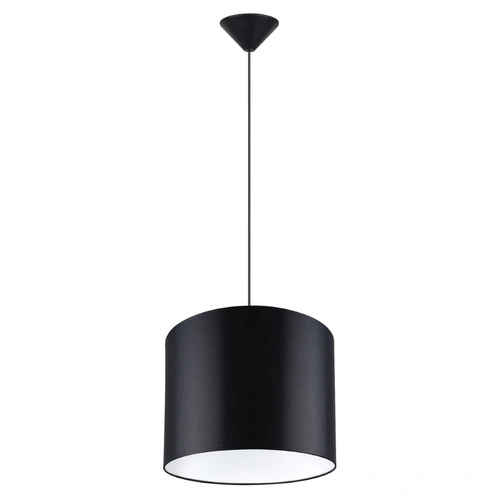 Lampa wisząca czarna NOVA 30 minimalistyczna z tkaniny do salonu regulowana wysokość