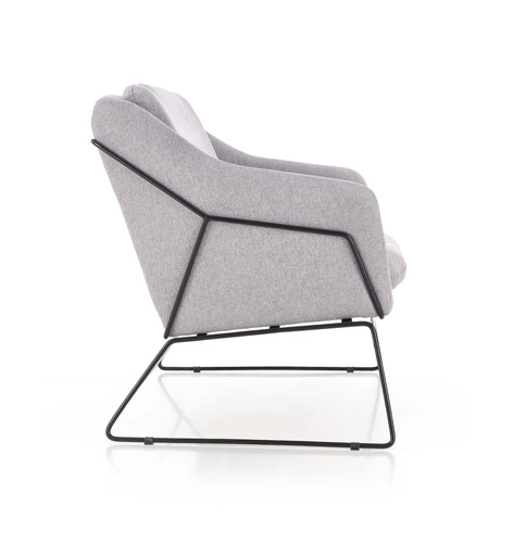 Sofa dwuosobowa Kashira szara welurowa na wysokich nogach do salonu w stylu skandynawskim Intesi