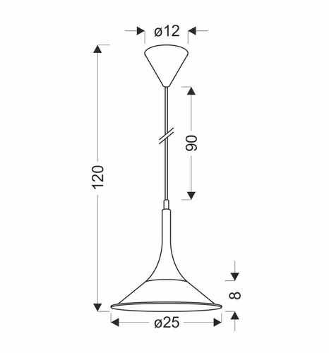 Lampa wisząca Kiruna S czarna nowoczesna metalowa do jadalni nad stół Ledea 25 cm
