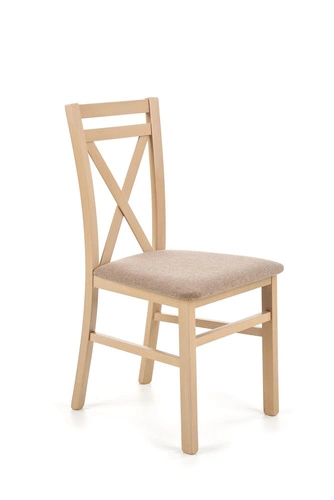 Krzesło drewniane Alaska do jadalni i kuchni dąb sonoma beż ciemny klasyczne Intesi