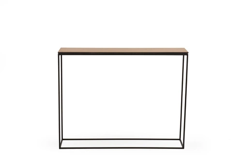 Nowoczesna konsola STAM 200 naturalny dąb wąski stolik przyścienny do przedpokoju NORDIFRA