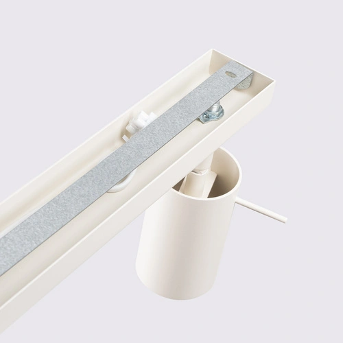 Plafon sufitowy RING 3L beżowy nowoczesny metalowy do salonu i sypialni ruchomy klosz