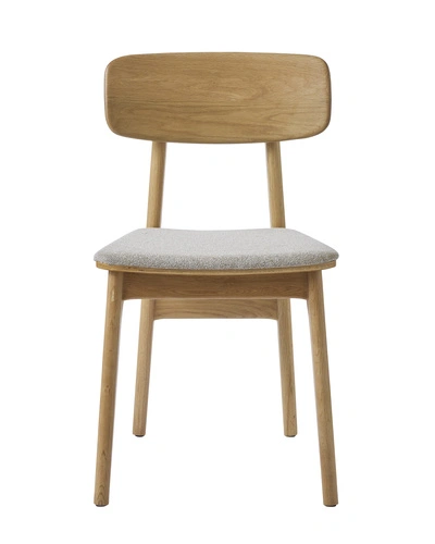 Voli krzesło drewniane tapicerowane do jadalni i kuchni skandynawskie piaskowe