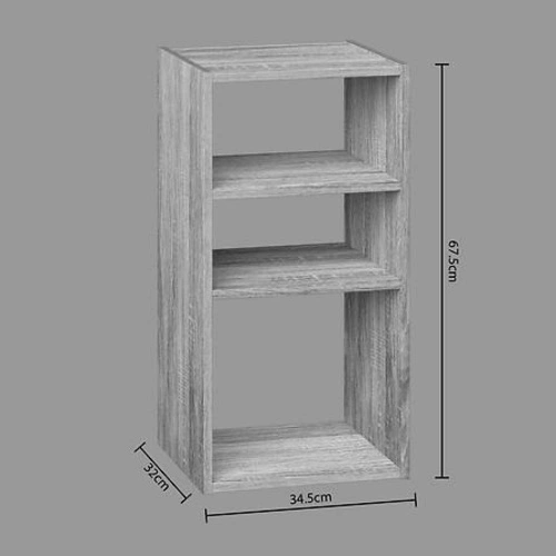 Regał na książki i zabawki Mix n Modul 3 półki szary nowoczesny do salonu 5five simply smart