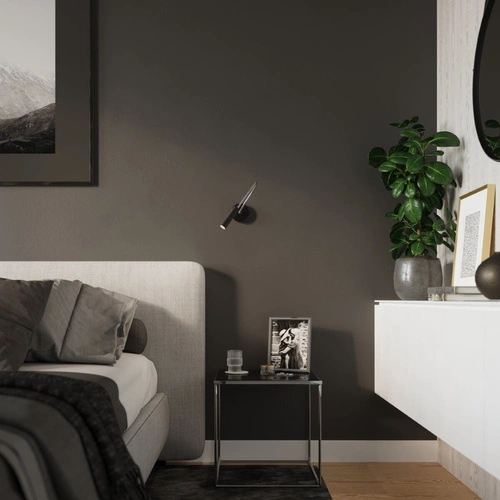 Kinkiet ścienny AXIL czarny nowoczesny metalowy do salonu i sypialni Sollux Lighting