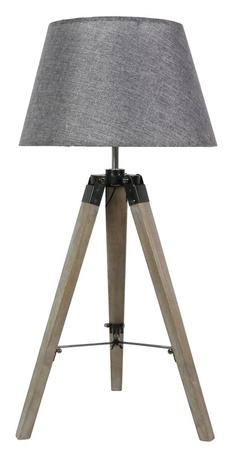 Lampa stołowa Lugano 1x60W E27 szary + abażur o tym samym indeksie