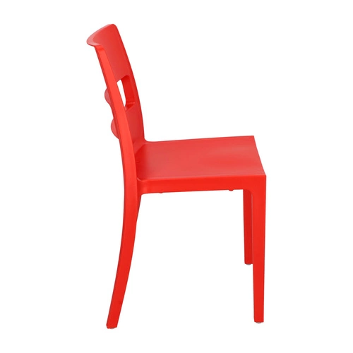 Krzesło ogrodowe Sai czerwone z tworzywa sztaplowane, nowoczesne do ogrodu SCAB Design
