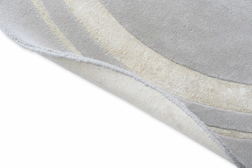 Dywan okrągły Redbrook Silver 150 cm wełniany nowoczesny do salonu i sypialni Laura Ashley