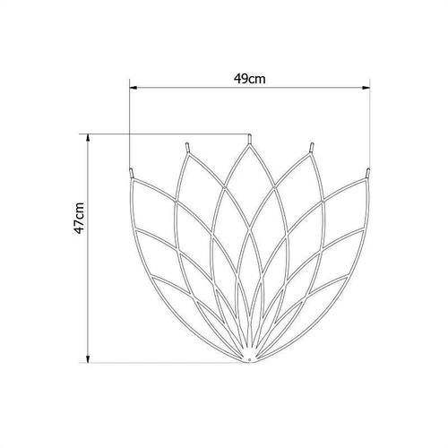 Lotos Wieszak ścienny złoty metalowy nowoczesny do przedpokoju POLYHEDRA
