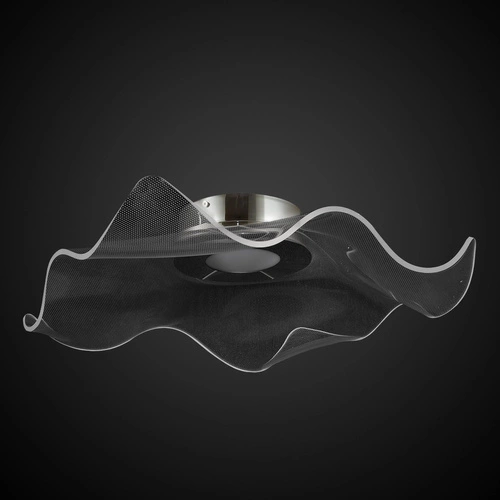 Plafon LEDowy Velo no.2 chrom 50 cm glamour nowoczesny do salonu i sypialni ALTAVOLA DESIGN