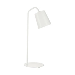 Lampa stołowa ZEN T biała metalowa nowoczesna lampka nocna do sypialni 56 cm Step into Design