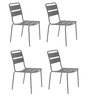 Zestaw 4 krzeseł Barco szare