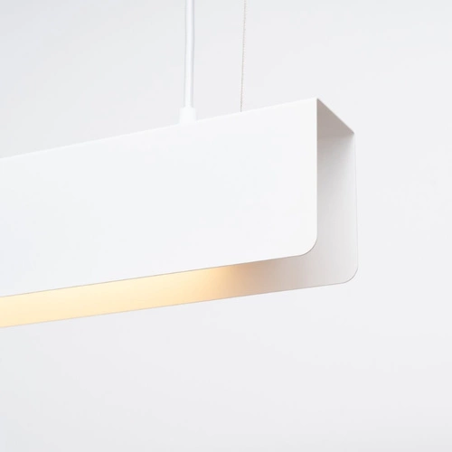 Nowoczesna lampa wisząca SPARK biała regulowana do salonu, kuchni lub nad wyspę 100 cm