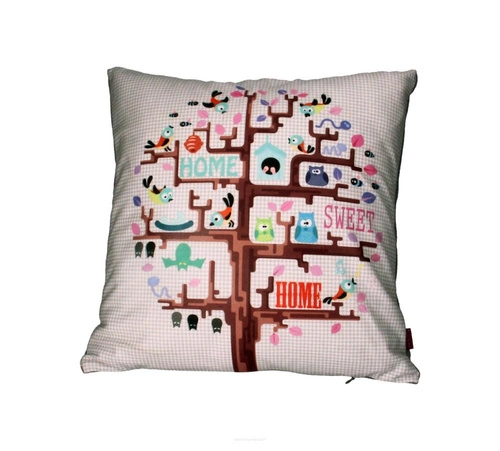 Poduszka dekoracyjna welurowa Sweet Home antyalergiczna do salonu i sypialni 40x40 cm
