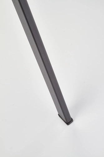 Krzesło tapicerowane Vermont beżowe do jadalni i salonu nowoczesne z czarnymi nogami Intesi